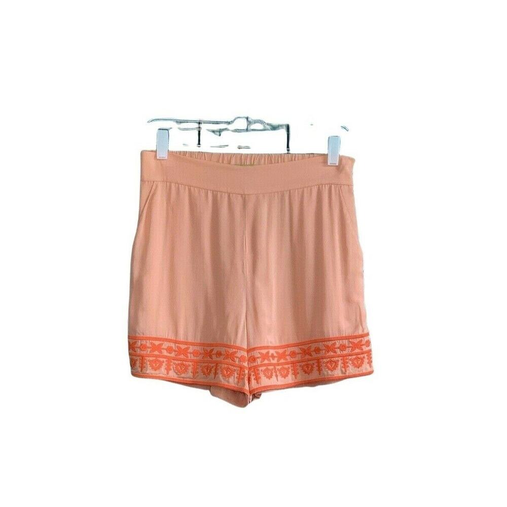 Gianni Bini Melon Rayon Embroidered Casual Shorts Size S